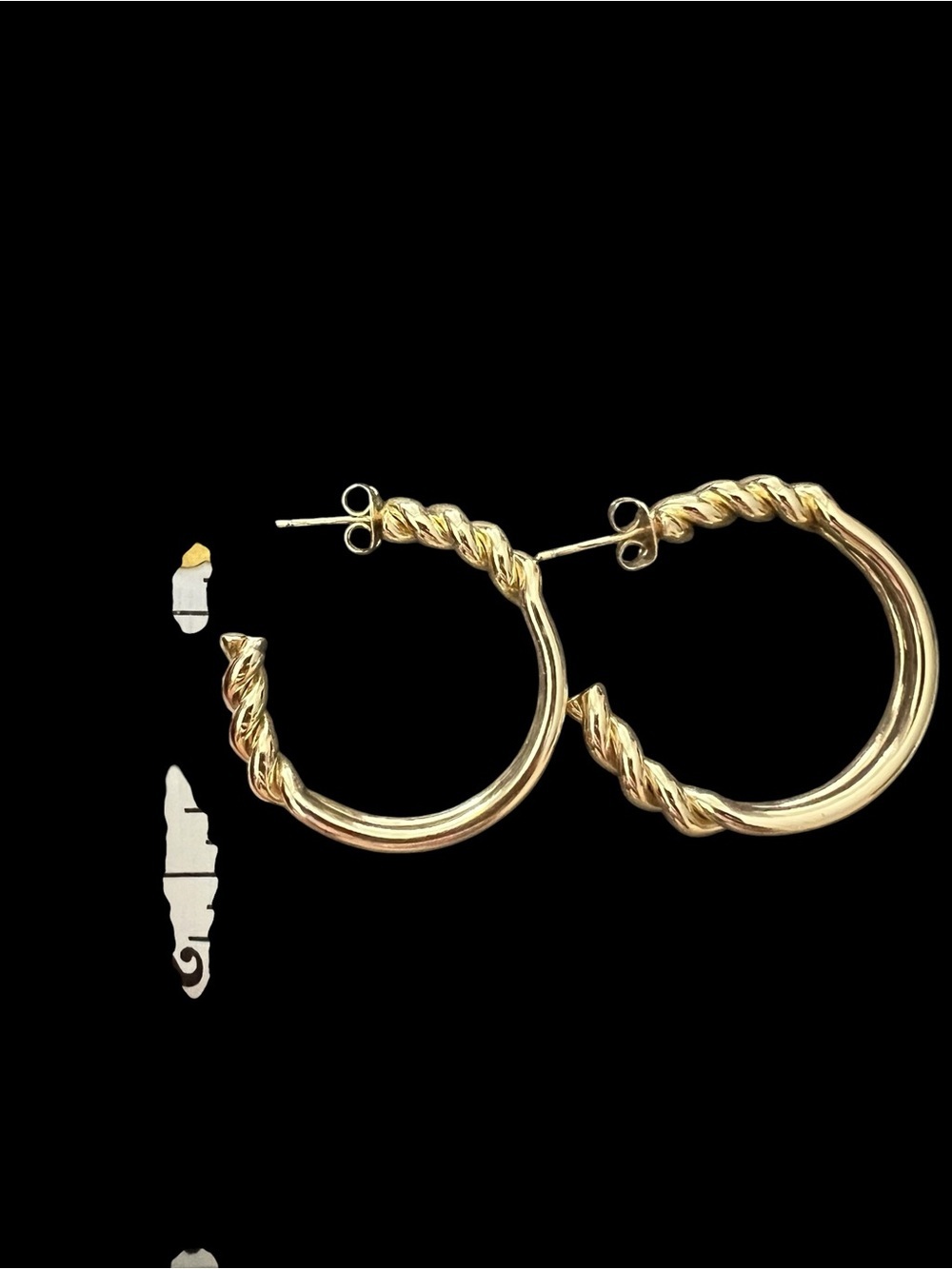 18k Gold Plated Hoop Earrings - Picture 6 of 6